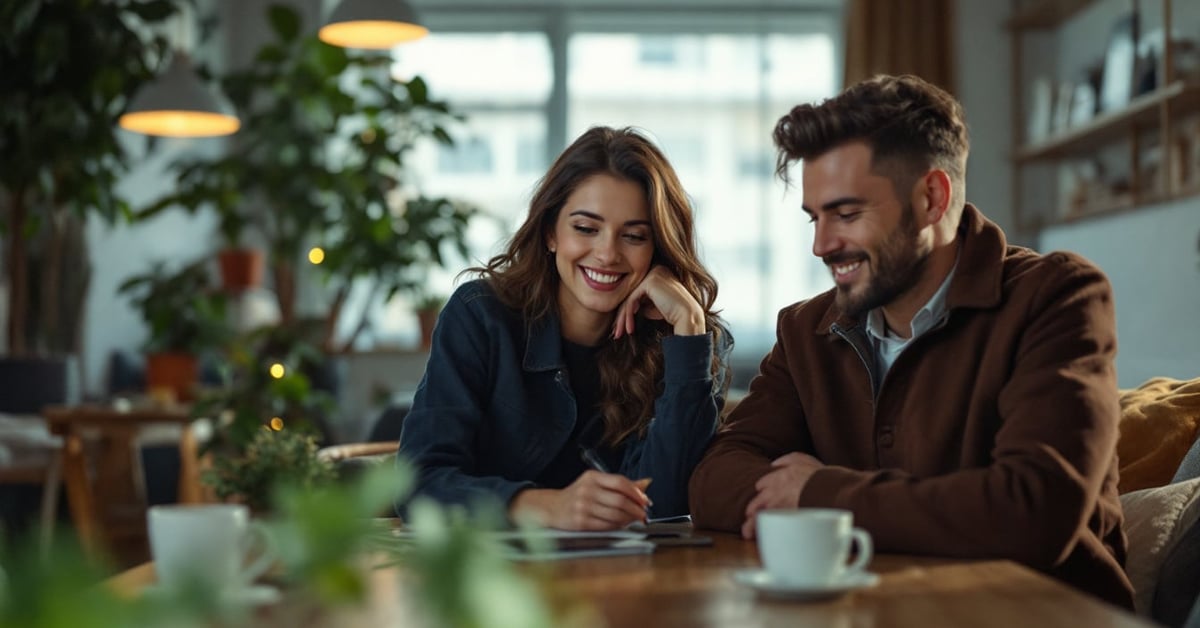Un homme et une femme complices, partagent un moment d'amitié profonde, évoquant une connexion d'âme sœur