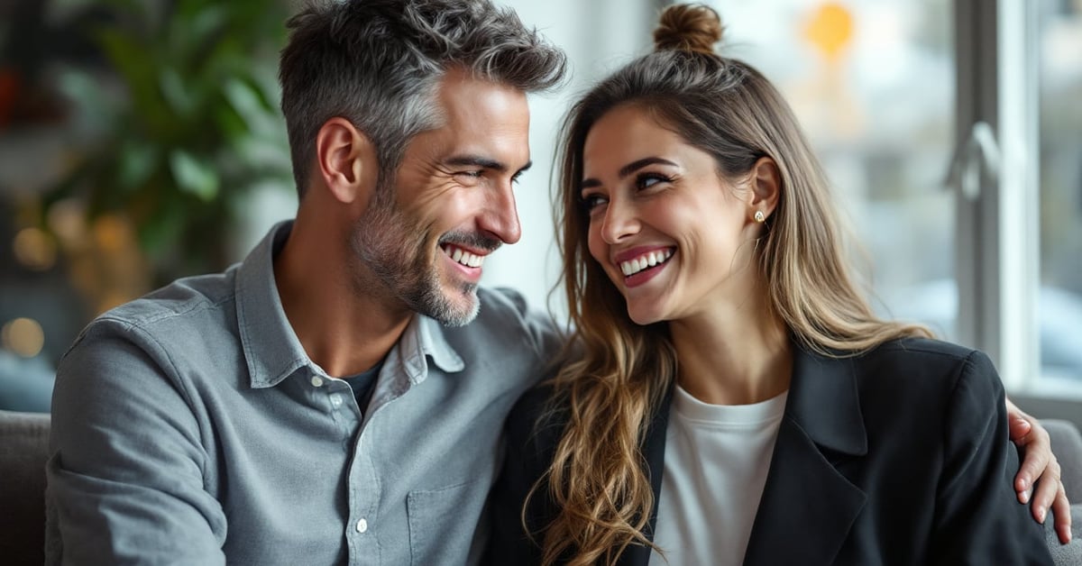 Amitié entre homme et femme : deux amis complices partageant un moment de rire et de complicité sincère
