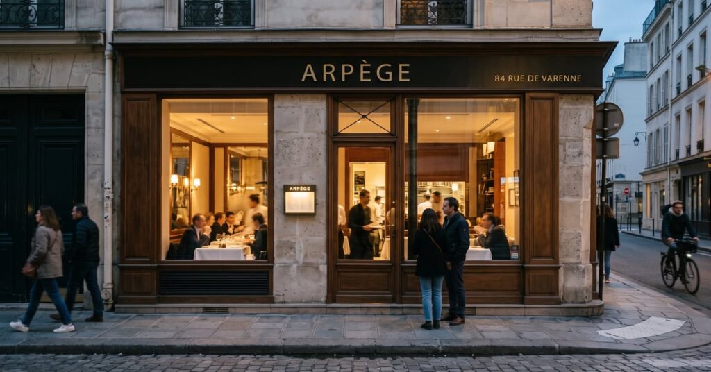 L'Arpège restaurant Paris - salle élégante du restaurant d'Alain Passard